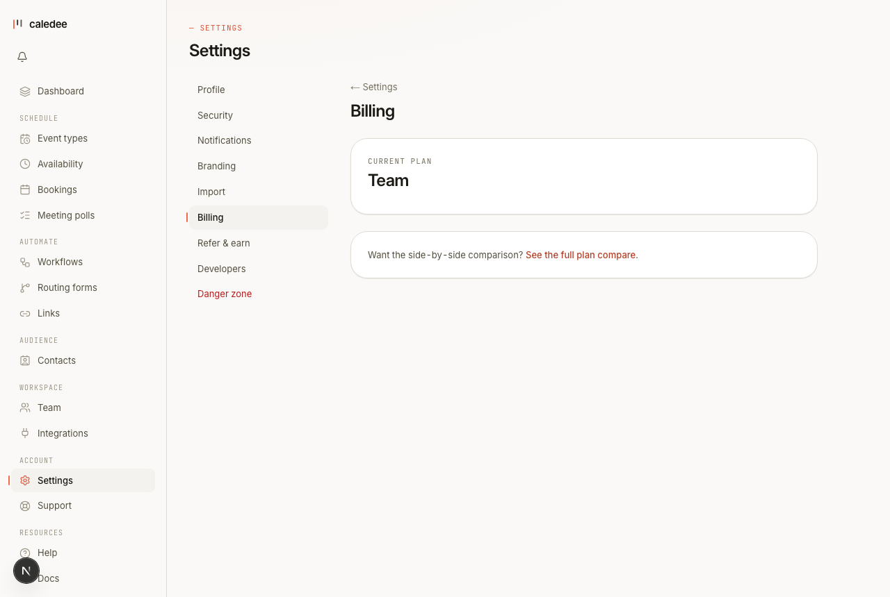 Billing & plans