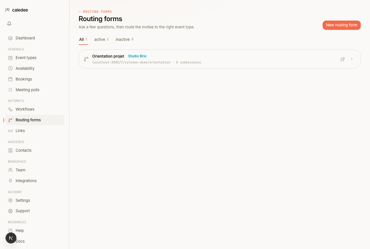 Routing forms